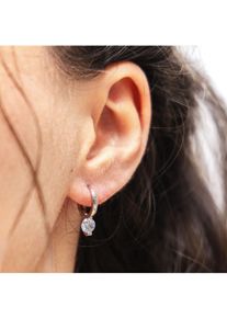 dKeniz Creolen 925/- Sterling Silber Solit&auml;r