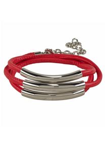 Steuer Modeschmuck Armband Kunstleder rot Karabiner