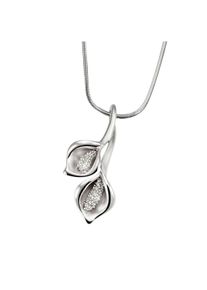 Goldmaid Anh&auml;nger mit Kette 925 Sterling Silber Geb&uuml;rstet Zirkonia wei&szlig;