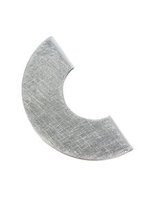 DeMarie Brosche Kragenklemme aus Aluminium geb&uuml;rstet + gewolkt