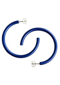 DeMarie Creolen Metall eloxiertes Aluminium Matt/Glanz Dunkelblau