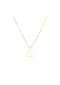 Beka & Bell BEKA&BELL Anh&auml;nger mit Kette 925-Sterling Silber vergoldet Gl&auml;nzend 42cm Waage