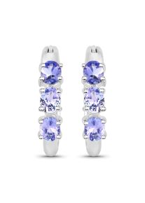 Vira Jewels Ohrringe Silber 925 rhodiniert mit 6 nat&uuml;rlichen violetten Tansaniten