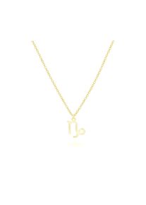 Beka & Bell BEKA&BELL Anh&auml;nger mit Kette 925-Sterling Silber vergoldet Gl&auml;nzend 42cm Steinbock