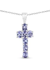 Vira Jewels Anh&auml;nger mit Kette 925-Sterling Silber rhodiniert Gl&auml;nzend Tansanit violett