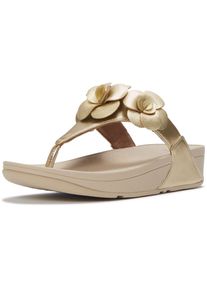 fitflop Lulu Flower Zehensteg-Polyurethan Damen Platino Sandalen