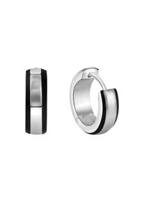 ZEEme Stainless Steel Klappcreolen Edelstahl glanz/matt &Oslash; 13 mm