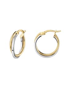 Diamonds by Ellen K. Fascination by Ellen K. Creolen 375/- Gelbgold bicolor 2-reihig