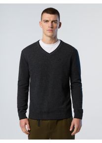 North Sails Pullover V-Ausschnitt mit gesticktem Logo
