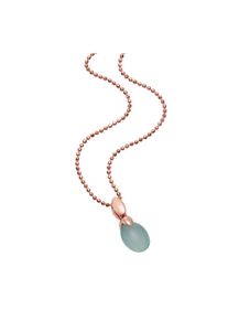 JAMELLI Anh&auml;nger mit Kette 925 Silber ros&eacute; vergoldet Paraiba Chalcedon