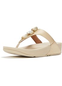 fitflop Lulu Ultra-Jewel Zehenpost Polyurethan Damen Sandalen Platino