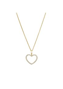 Lyomi Anh&auml;nger 585/- Gelbgold Herz 36 synth. Diam. 0,24ct.
