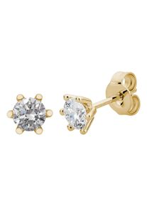 Lyomi Ohrstecker 585/- Gelbgold 2 synth. Diam. 0,75 ct.