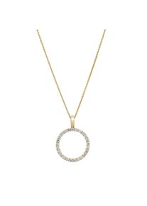 Lyomi Anh&auml;nger 585/- Gelbgold Kreis 25 synth. Diam. 0,94ct.