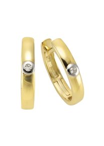 OROLINO Ohrringe Gold 585 mit 2 Brillanten zus. 0,02ct.
