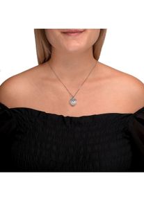 ZEEme Gemstones Halskette Silber 925 oxydiert 45cm lang mit Katzenauge und Markasit
