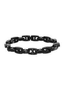 ZEEme Stainless Steel Armband Edelstahl matt glanz schwarz 23,5cm lang