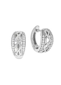 ZEEme Silber Ohrringe Silber 925 Zirkonia wei&szlig;