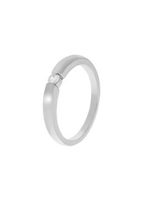 ZEEme Silber Ring Silber 925 rhodiniert mit Zirkonia wei&szlig;