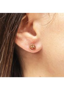 CAI Ohrstecker 925/- Sterling Silber rotvergoldet Smile