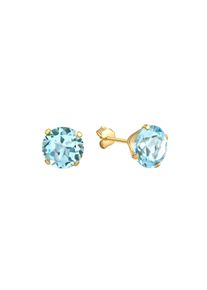 Diamonds by Ellen K. Fascination by Ellen K. Ohrstecker Gold 585 mit echtem Blautopas (beh.) 7mm