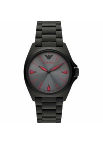 Emporio Armani Herrenuhr Quartz Silber Schwarz