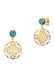 CAI Ohrstecker 925/-Sterling Silber vergoldet Topas