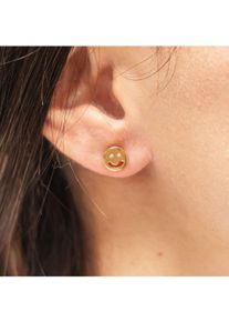 CAI Ohrstecker 925/- Sterling Silber vergoldet Smile