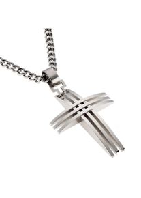 ZEEme Stainless Steel Halskette Edelstahl mit Kreuz-Anh&auml;nger 50cm lang