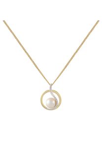 Diamonds by Ellen K. Fascination by Ellen K. Halskette Gold 375 Perle wei&szlig; 7-7,5mm und Zirkonia wei&szlig;