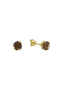 Diamonds by Ellen K. Fascination by Ellen K. Ohrringe Gold 585 mit echtem Rauchquarz 5mm