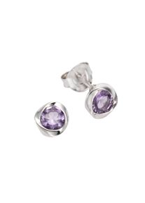 ZEEme Gemstones Ohrringe Silber 925 rhodiniert mit echtem Amethyst