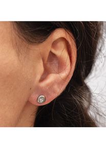 ZEEme Stainless Steel Ohrringe Edelstahl mit wei&szlig;em Zirkonia 6mm