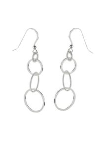 ZEEme Silber Ohrringe Silber 925 mit Ring-Motiv 52mm lang