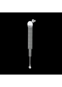 ZEEme Silber Ohrringe Silber 925 rhodiniert 70mm lang mit Zirkonia-Steinen