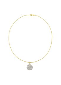 Diamonds by Ellen K. Halskette Silber 925 vergoldet mit 5x Diamant zus. 0,05ct.