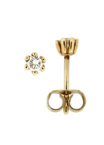 OROLINO Ohrringe Gold 585 mit 2 nat&uuml;rlichen Brillanten zus. 0,20ct.