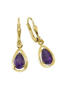 Diamonds by Ellen K. Fascination by Ellen K. Ohrringe Gold 333 mit echtem Amethyst-Tropfen