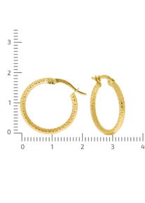 Diamonds by Ellen K. Fascination by Ellen K. Ohrringe Gold 375 strukutriert 18mm