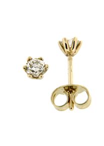OROLINO Ohrringe Gold 585 mit 2 nat&uuml;rlichen Brillanten zus. 0,30ct.