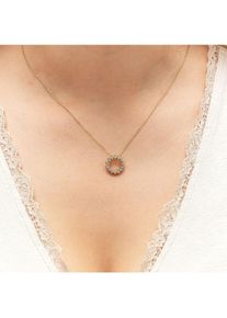 Diamonds by Ellen K. Halskette Gold 375 zweifarbig mit 14x Diamant zus. 0,10ct.