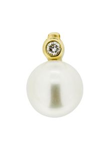 OROLINO Anh&auml;nger 585 Gold mit Brillant 0,03ct. + Perle 7-7,5mm