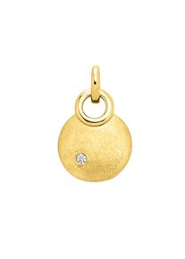 OROLINO Anh&auml;nger Gold 585 mattiert mit Brillant 0,02ct.
