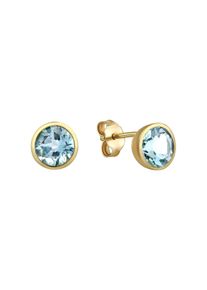 Diamonds by Ellen K. Fascination by Ellen K. Ohrringe Gold 375 mit echtem Blautopas (beh.) 7mm