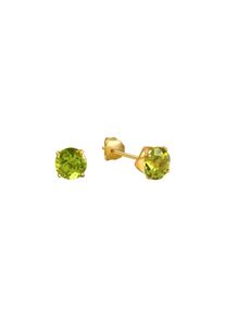 Diamonds by Ellen K. Fascination by Ellen K. Ohrringe Gold 333 mit echten Peridot-Steinen 5mm