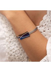 ZEEme Stainless Steel Armband Edelstahl mit Titan mehrfarbig 17+3cm lang