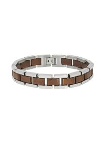 ZEEme Stainless Steel Armband Edelstahl zweifarbig matt glanz 21cm lang
