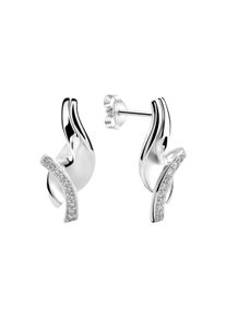 ZEEme Silber Ohrstecker 925/- Sterling Silber rhodiniert Zirkonia