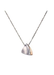 ZEEme Silber Halskette Silber 925 zweifarbig mit Zirkonia wei&szlig;