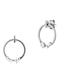 CAI Ohrringe 925 Sterling Silber rhodiniert mit Wei&szlig;topas